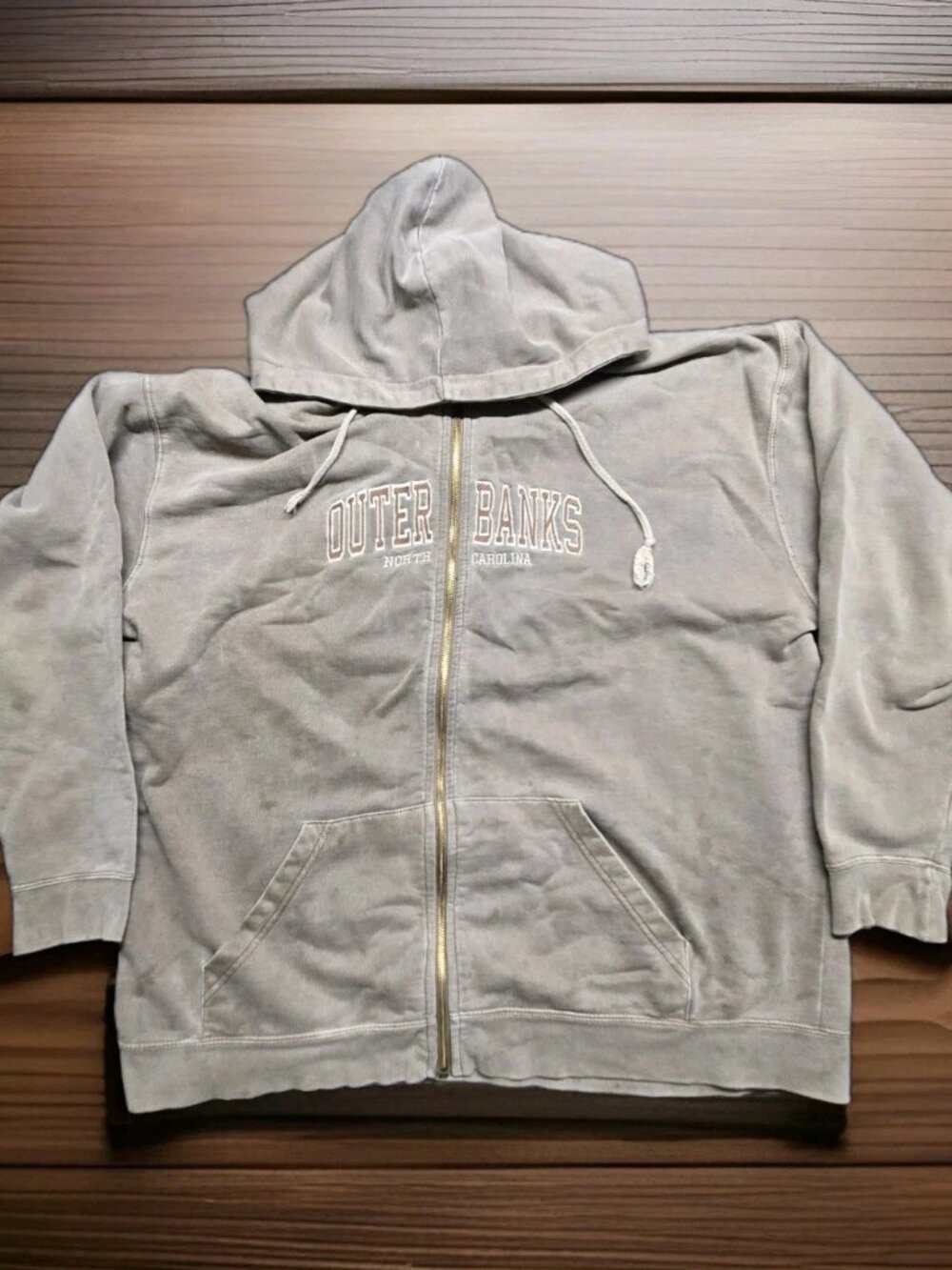 VTG Outer Banks North Carolina Full Zip Hoodie Size XL